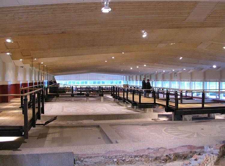 Interior of Fishbourne Roman Palale Museum