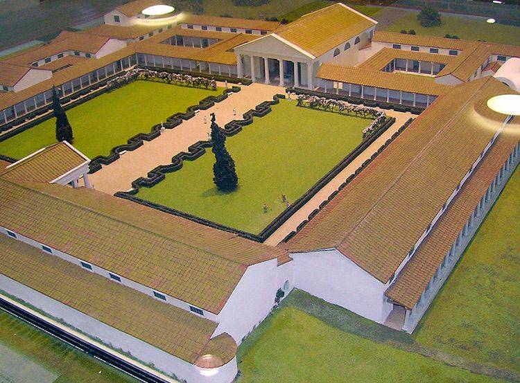 Museum model of Fishbourne Roman Villa